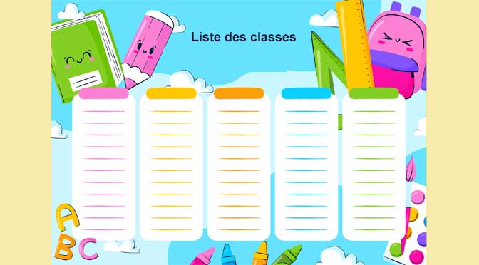 Affichage des listes de classes : attention aux données !